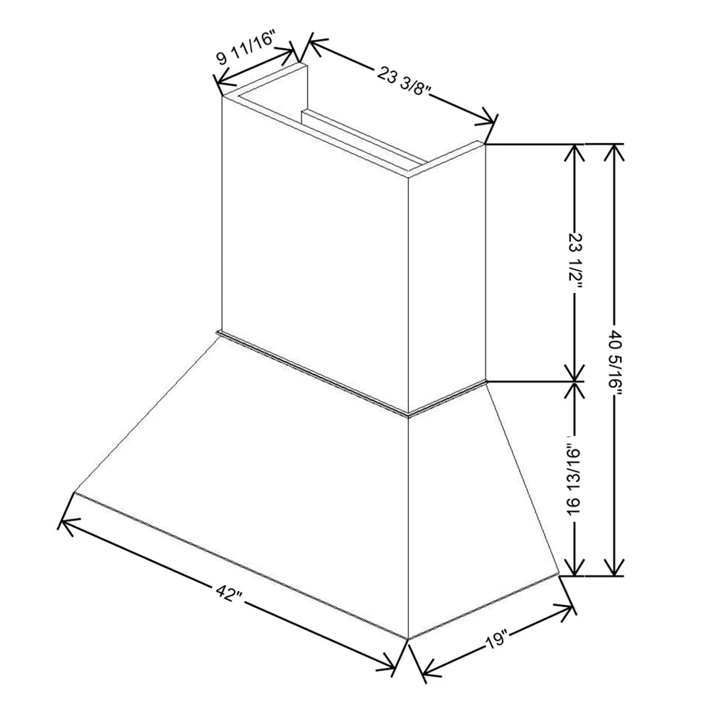 Fabuwood Allure Galaxy Nickel 42"W Timber Euro Hood